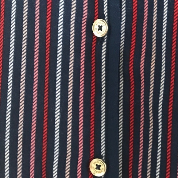 Tommy Hilfiger Mini Dress Preppy Coastal Striped Sleeveless Shirtdress Sz XS - Picture 3 of 7